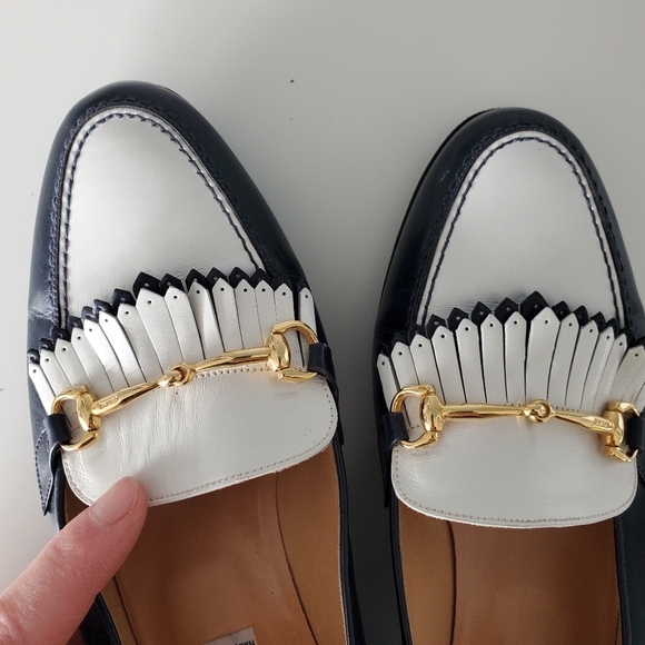 Celine Black and White Loafers - Picture 6 of 16